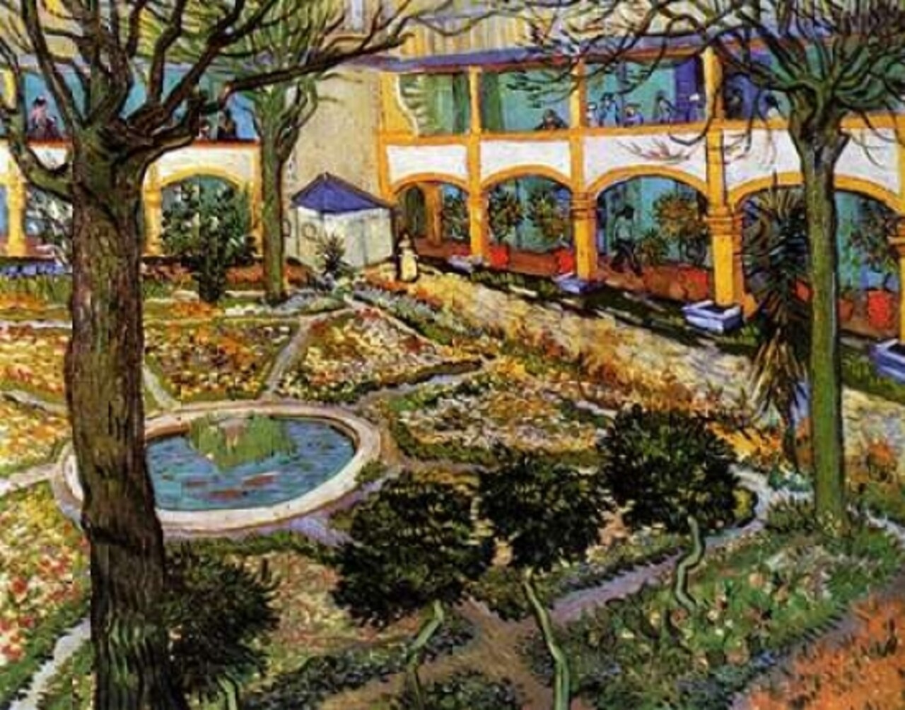 Courtyard Hospital Arles Poster Print by Vincent Van Gogh - Item # VARPDX374625